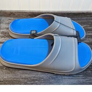 Avia NWOT Men's Gray Blue Athletic Foam Slides Size 13